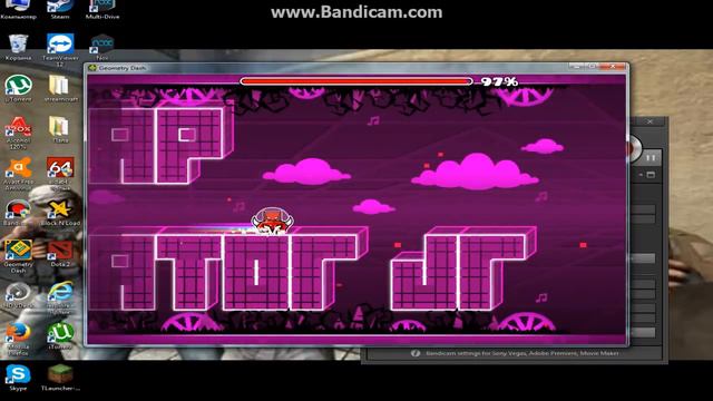 Играем в Geometry Dash #1 Sonar на 3 монетки смотреть онлайн