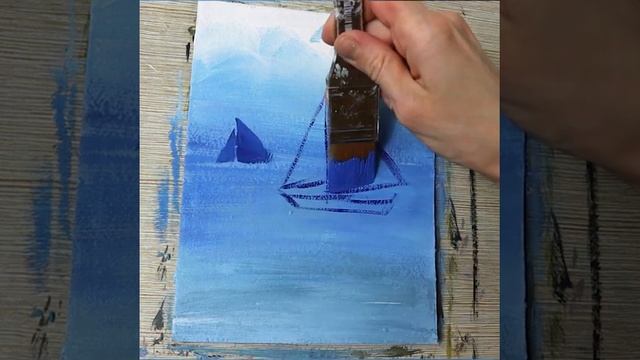Лодки море акрилом смотреть онлайн
