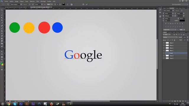 Tuto #3 - Re-créer le logo google [Photoshop] смотреть онлайн