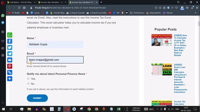 Income Tax Calculator FY 2022-23 Excel DOWNLOAD (AY 2023-24) смотреть онлайн