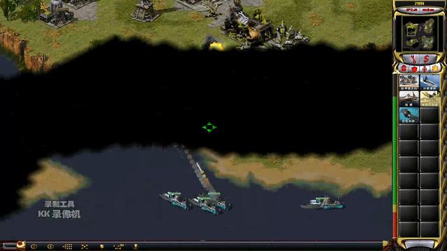 Red Alert 2-2v2-，utilize Fearless warship to cheat enemy build antiaircraft weapon， смотреть онлайн