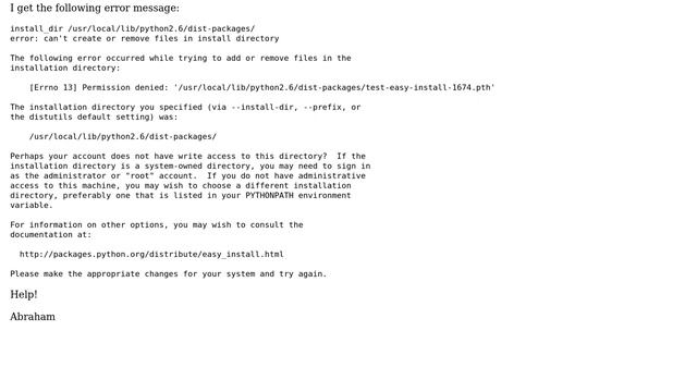 Ubuntu: Why do I get "permission denied" errors with Python easy_install? смотреть онлайн