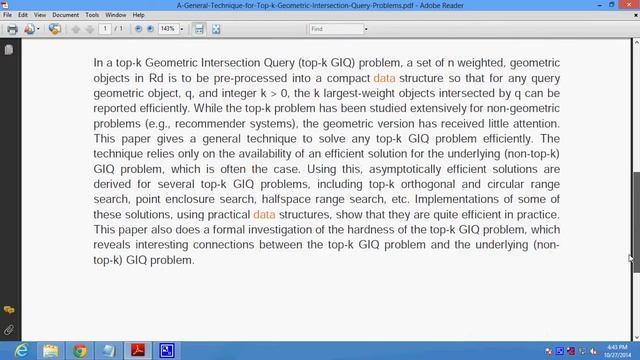A General Technique for Top k Geometric Intersection Query Problems смотреть онлайн