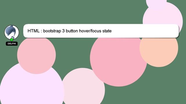 HTML : bootstrap 3 button hover/focus state смотреть онлайн