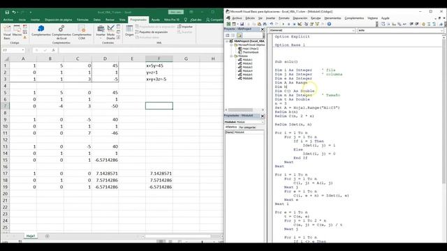 11 | Solución de Ecuaciones Lineales | "Excel para Ingenieros con VBA" смотреть онлайн