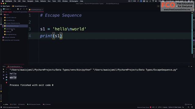 38 escape sequences in python | Python For Absolute Beginners смотреть онлайн
