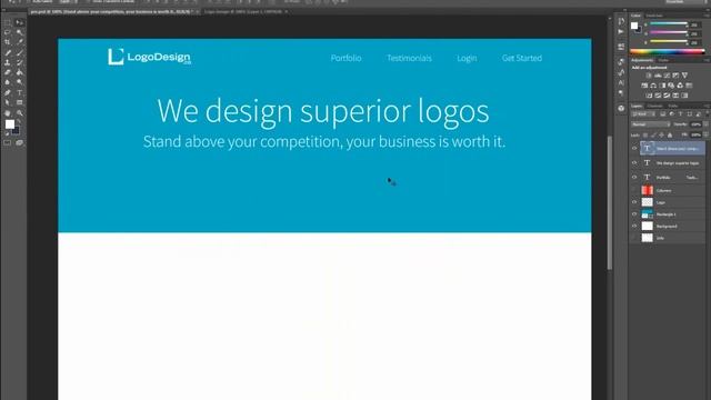 3. Home Page Mockup in PS : Part 1 смотреть онлайн
