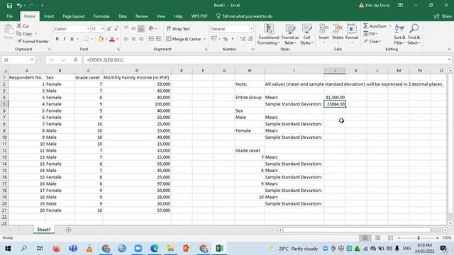 Finding the Mean and Sample Standard Deviation using Microsoft Excel смотреть онлайн