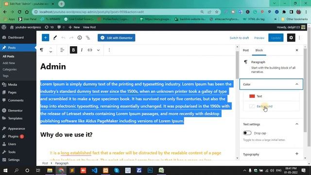 Add Background Color to a Paragraph in a WordPress || change text background color in WordPress смотреть онлайн