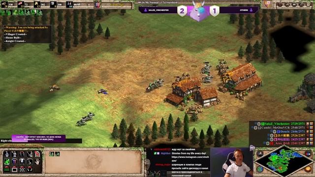 ЛЮБИМАЯ КАРТА ВИНЧА | Командная игра в Age of Empires 2 смотреть онлайн