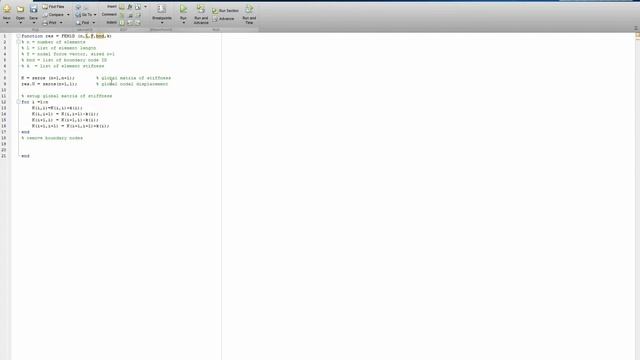 Matlab Finite Element Method FEM1D Matrix method смотреть онлайн