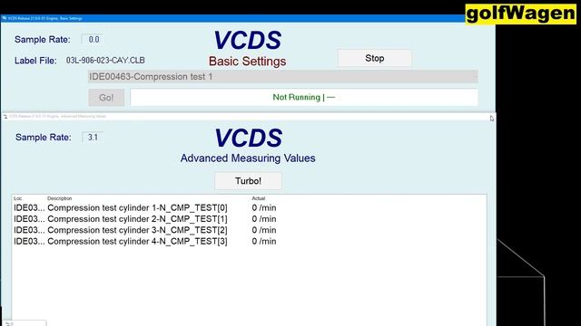 VCDS cylinder Compression Test смотреть онлайн
