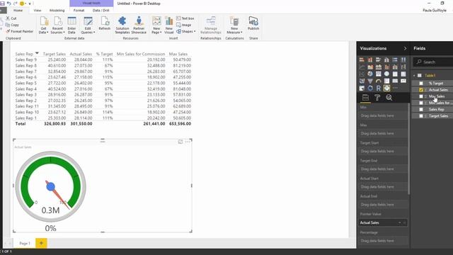 Power Bi Custom Visuals - Dial Gauge смотреть онлайн