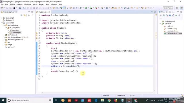Get input from user and display output | Spring Core Tutorial in Hindi | #3 смотреть онлайн