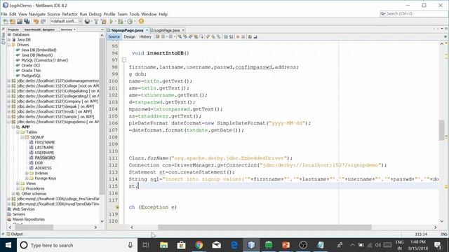 Sign up and Login page with validation using Database in Netbeans | Hindi | part 4 смотреть онлайн
