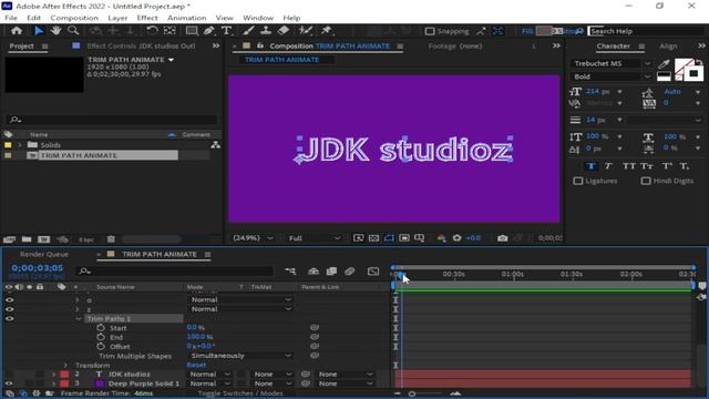 TRIM PATH ANIMATION IN AFTER EFFECTS смотреть онлайн