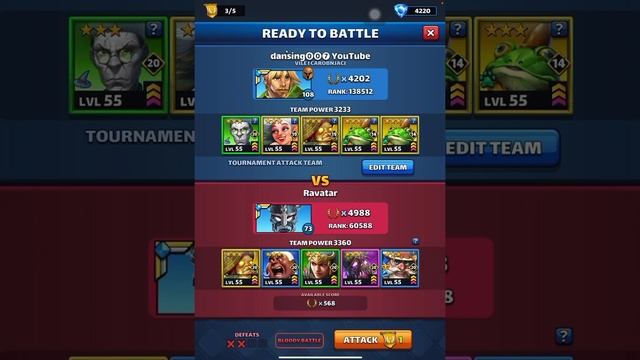Empires & Puzzles Tourney : 3⭐️ Bloody?Battle ❌??❌ Day-2 смотреть онлайн