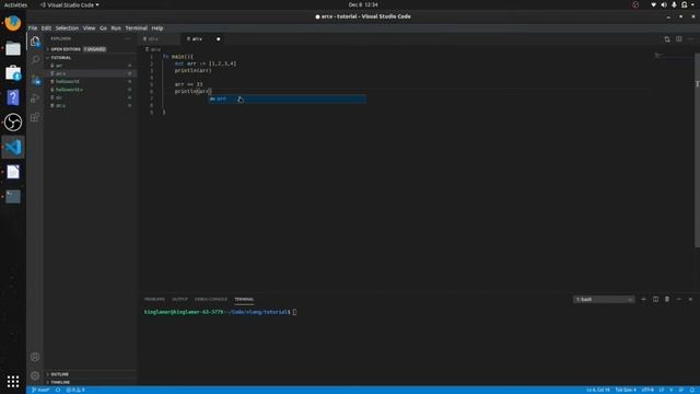 6 arrays / list in v programming смотреть онлайн