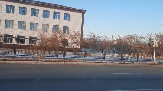 ...Дорога от Универсама до 2-го микрорайона. Кызылорда. декабрь. 2020.