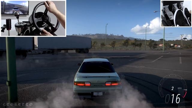 Forza Horizon 5 - Drifting 350BHP Silvia S13 (w/900° Steering Wheel Setup) смотреть онлайн
