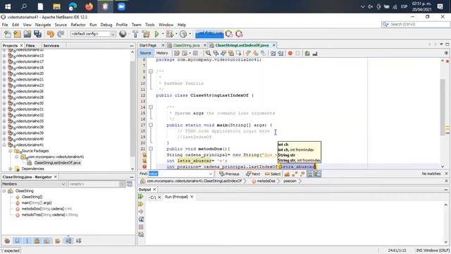 Java desde cero 2021 video 41: Métodos de la clase String lastIndexOf parte 1 смотреть онлайн