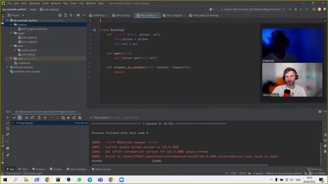Автоматизация тестирования на Python / Пишем реальный тест смотреть онлайн