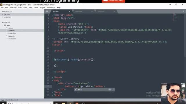 jQuery Ajax Tutorial | Get Method смотреть онлайн