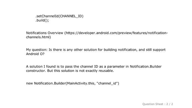 Android : NotificationCompat.Builder deprecated in Android O смотреть онлайн