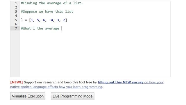 Finding the average of a list on Python. смотреть онлайн