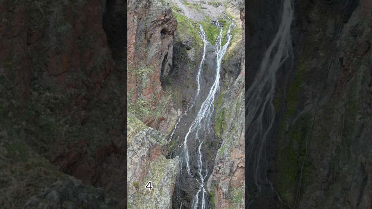 Топ водопадов Кабардино-Балкарии Под каким номером водопад вам понравился больше всего?) #shorts смотреть онлайн