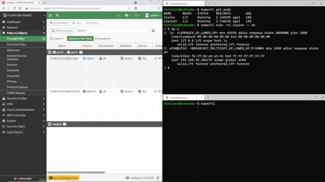 FortiGate protecting on-prem Kubernetes cluster (North / South) avoiding NAT with Calico смотреть онлайн