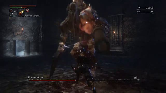 Bloodborne Undead Giant (cannon) boss fight смотреть онлайн
