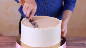 Супер СЕКРЕТ идеального выравнивания ТОРТА Стиль оформления АКВАРЕЛЬ Как сделать акварельные мазки