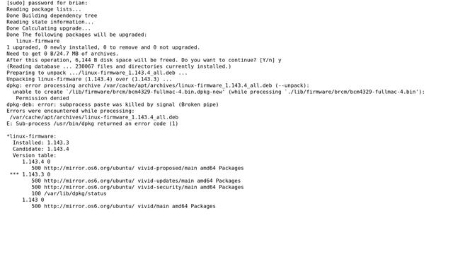 Ubuntu: Why does dpkg give a "Broken pipe" error while installing an update? смотреть онлайн
