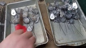 Груз ложка инлайн+ большое ушко. Изготовление рыболовных грузил.