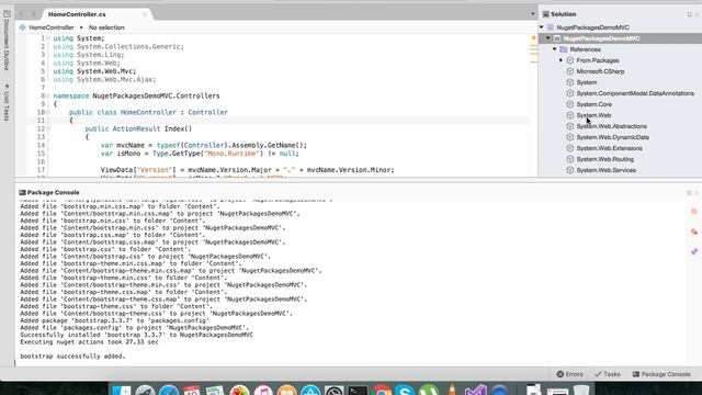 Manage Nuget Packages in Visual Studio for MAC Preview смотреть онлайн