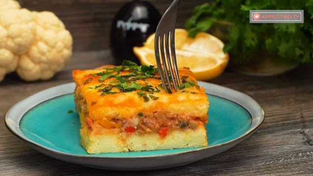 Запеканка из цветной капусты с мясным фаршем. Легкий ужин, для любого случая смотреть онлайн