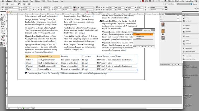 InDesign Table and Cell Styles смотреть онлайн