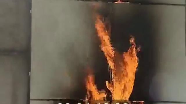 Огневые испытания алюминиевых композитных панелей производства КНР (группа горючести - Г4) смотреть онлайн