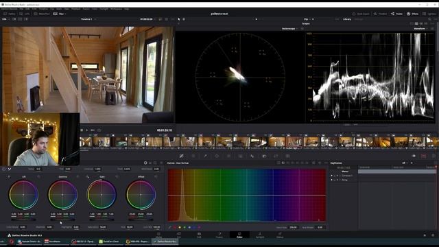 ЦВЕТОКОРРЕКЦИЯ БЛОГА ОТ И ДО В DAVINCI RESOLVE 18 | Запись стрима