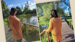 Мастер класс.  Ажурный кардиган спицами