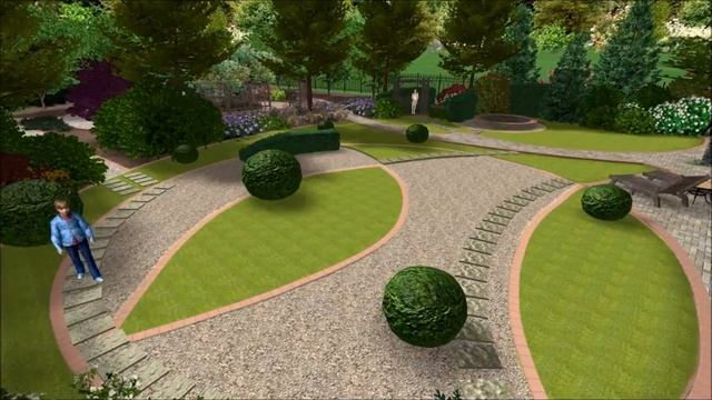 Проект участка 20 соток в Одинковке, выполнен ландшафтным бюро RainGarden, Днепропетровск смотреть онлайн