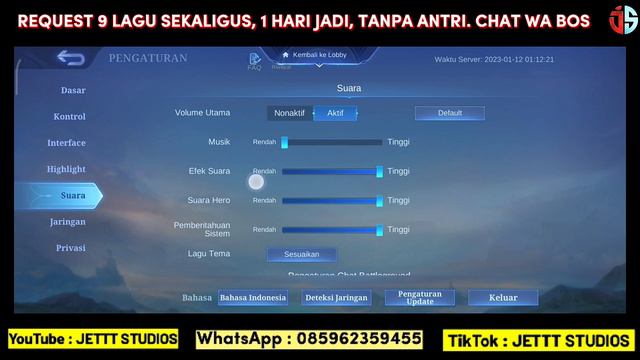 Script Backsound Lobby Mobile Legends Lagu Tiktok Terbaru | Script Backsound ML