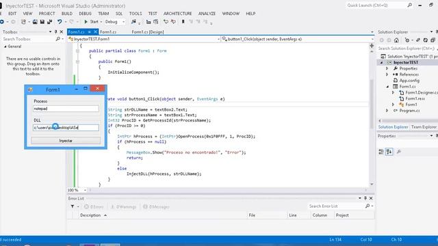 Cómo hacer un Inyector de DLL C# | Visual Studio смотреть онлайн