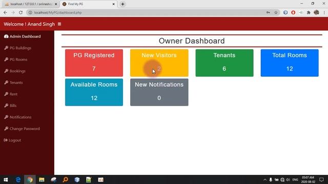PG Management System in PHP смотреть онлайн