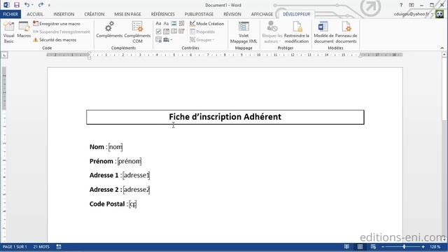 Développez en VBA la collaboration entre Word et Excel 2013 - Objets Word смотреть онлайн