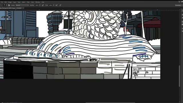 ILLUSTCHLOE: Singapore Landmarks | Merlion Park | Color With Me смотреть онлайн