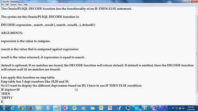 DECODE Function ( IF..THEN..ELSE) in SQL ORACLE Query With Example смотреть онлайн