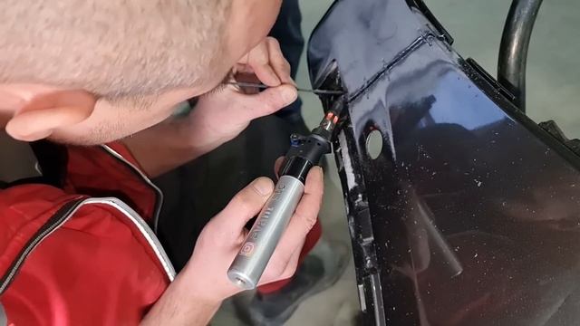 Ремонт бампера без шпатлевки! Сварка пластика! Подготовка, нанесение грунта и готовый результат! смотреть онлайн
