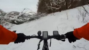 Езда на электровелосипеде зимой